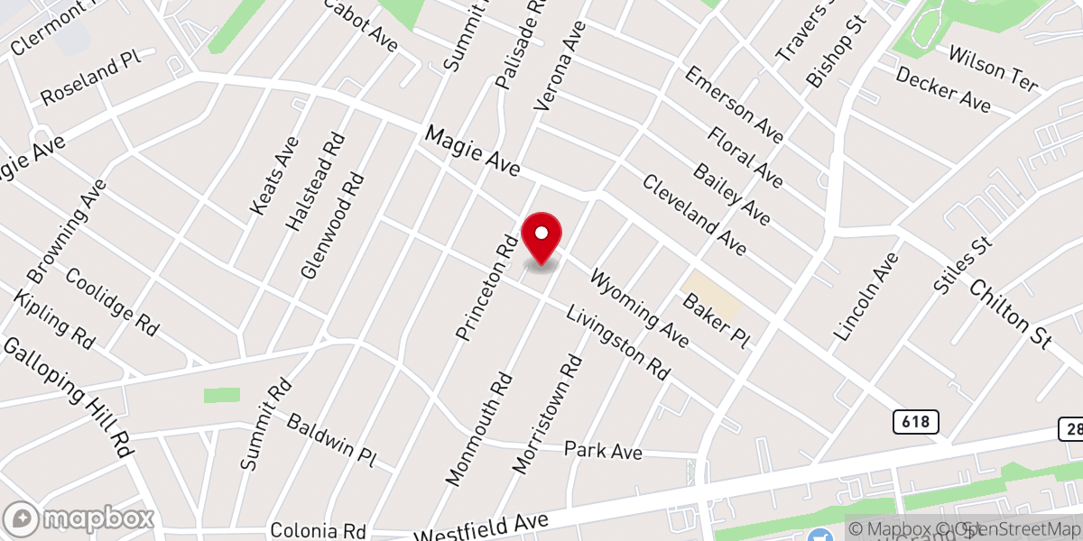 Map showing location of St Genevieve's Church