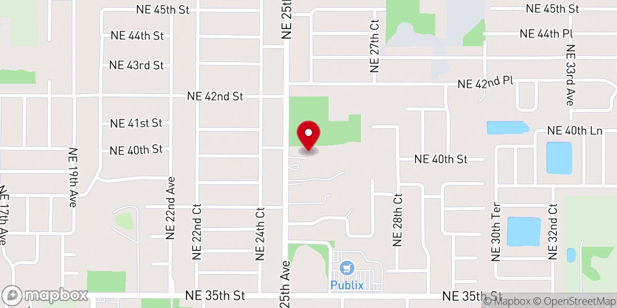 Map showing location of Trinity Lutheran Church