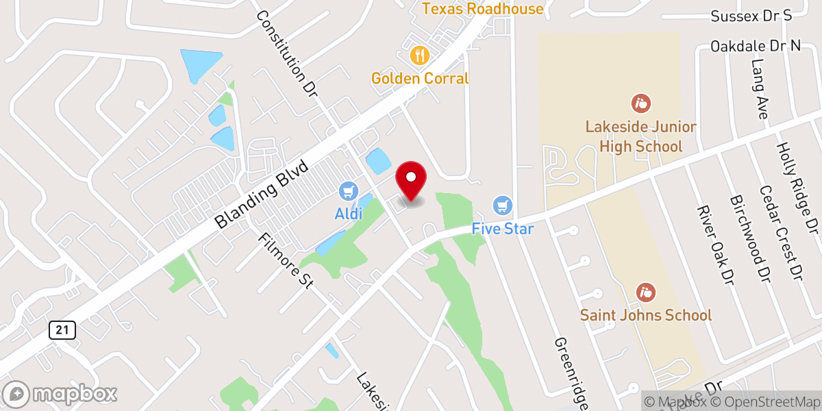 Map showing location of Exodus Harvest Church