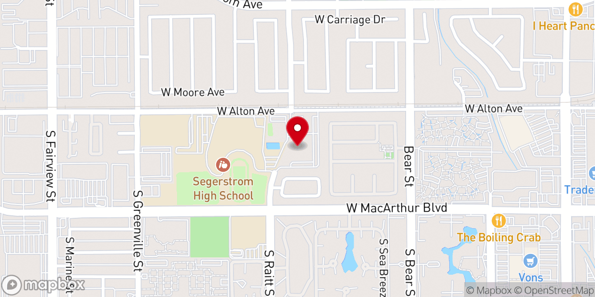 Map showing location of Christ Our Savior Catholic Parish