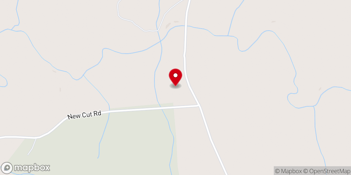 Map showing location of China Grove Baptist Church Fellowship Hall