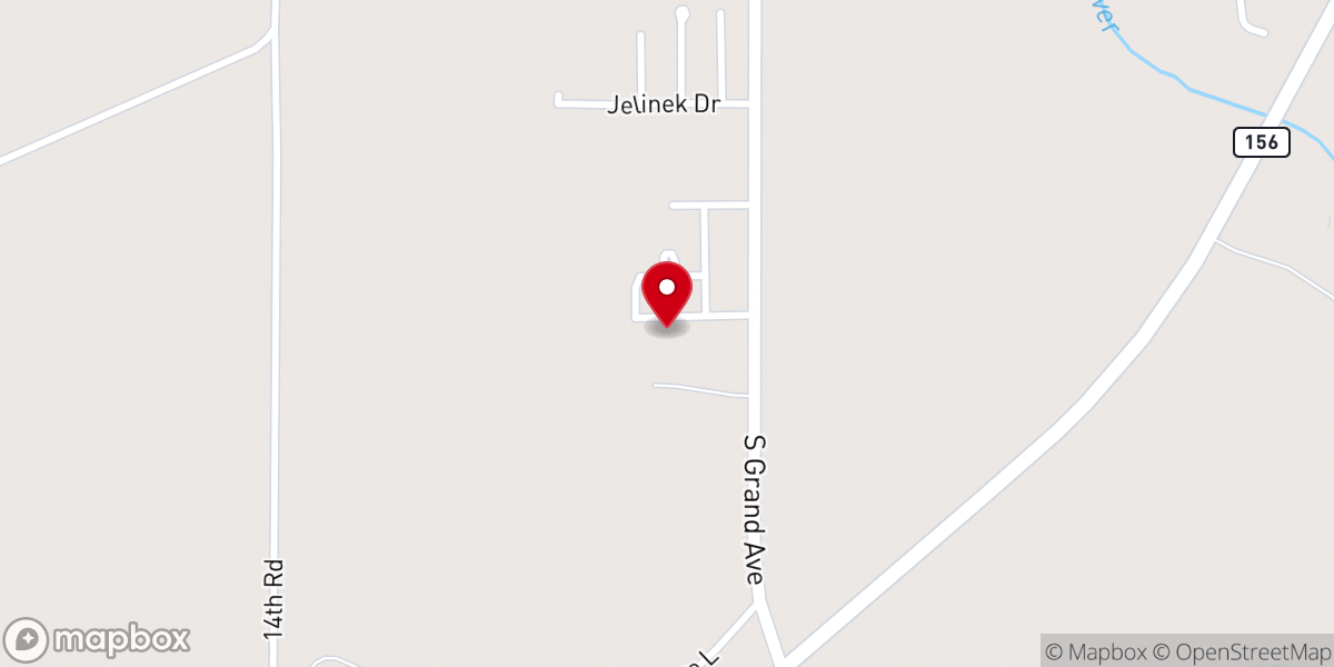 Map showing location of Hoeger Chapel