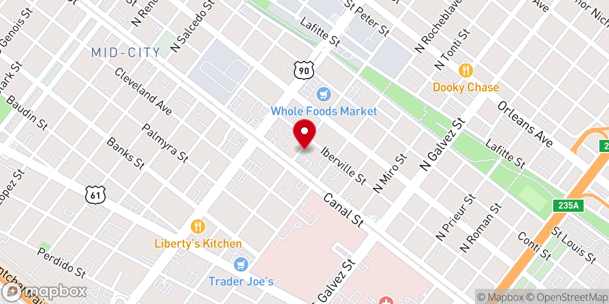 Map showing location of First Pentecostal Church