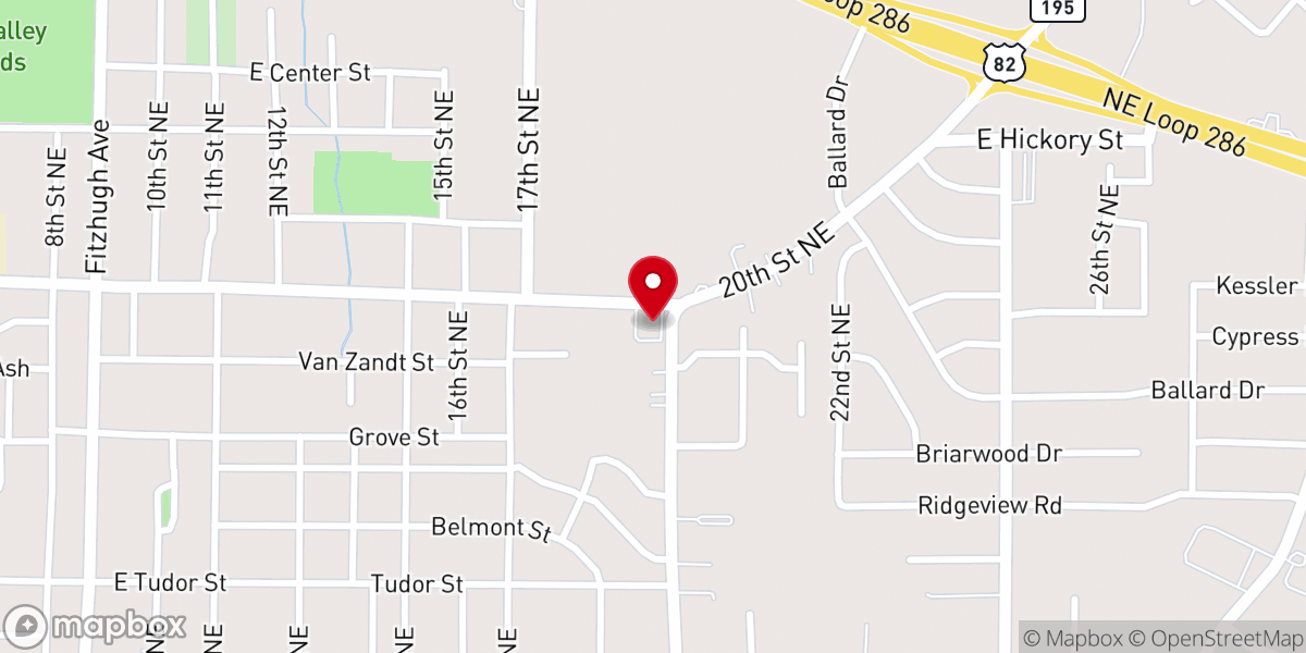 Map showing location of Martin Luther King Church of Christ