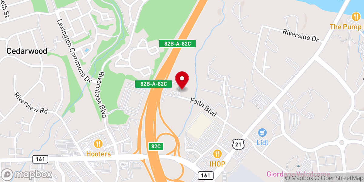 Map showing location of Iglesia Roca Fuerte Asambleas de Dios