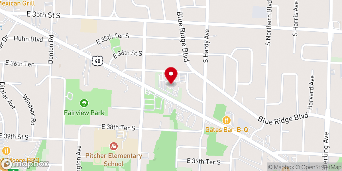 Map showing location of Nativity of Mary Catholic Church