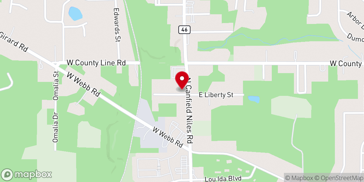 Map showing location of Lane Mineral Ridge Chapel