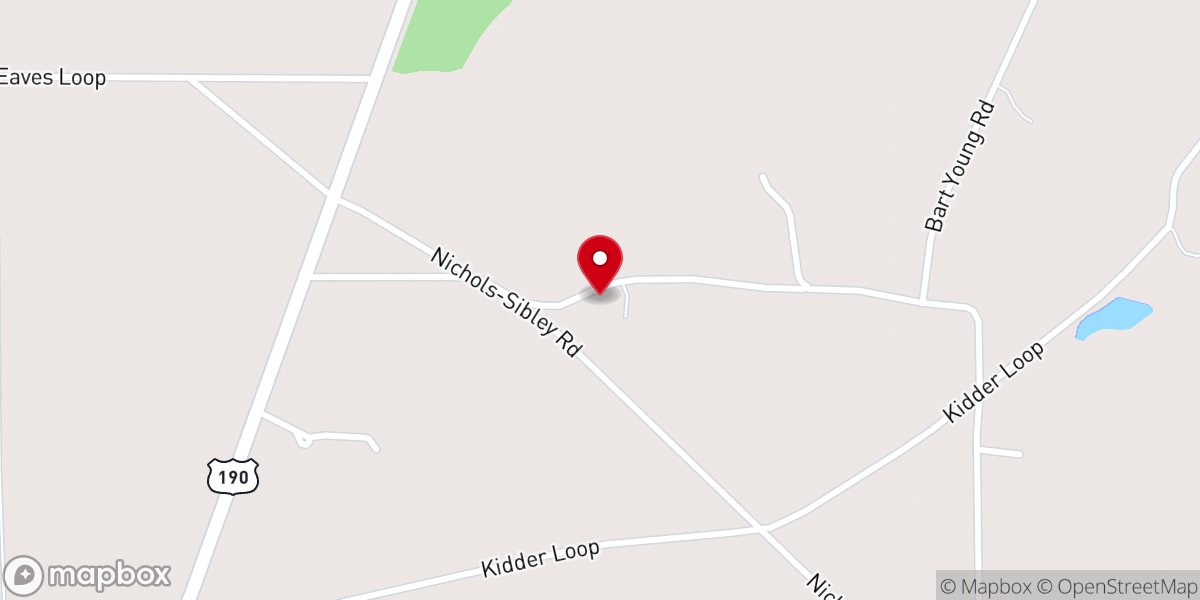 Map showing location of Bethlehem Primitive Baptist Church