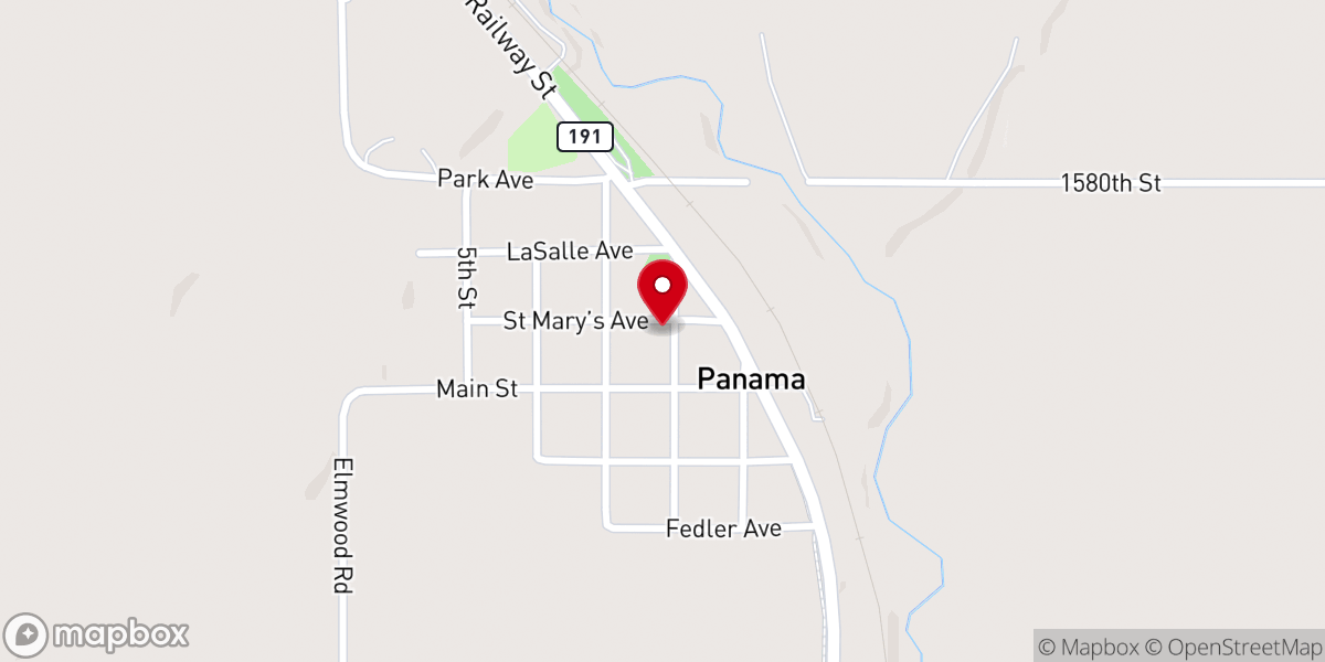 Map showing location of St Mary's Catholic Church