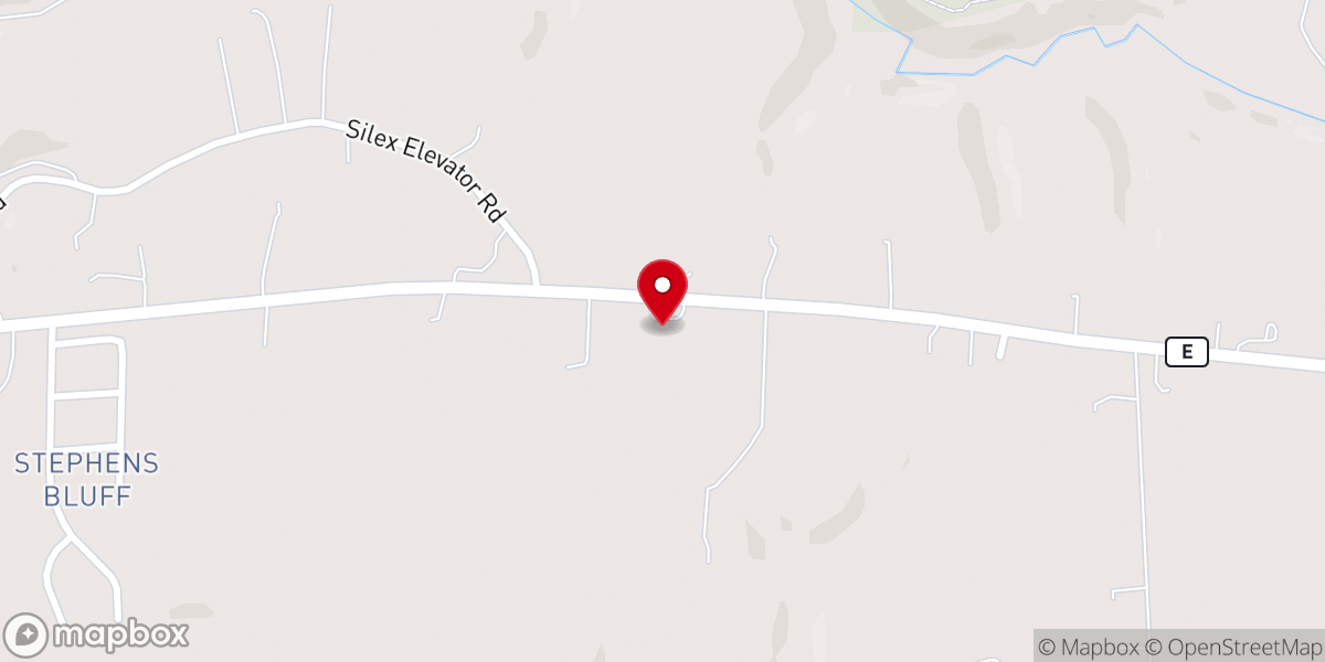 Map showing location of Silex Assembly of God Church
