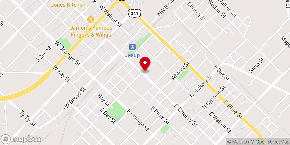 Map showing location of First Methodist Church