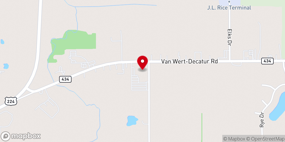 Map showing location of Calvary Evangelical Church