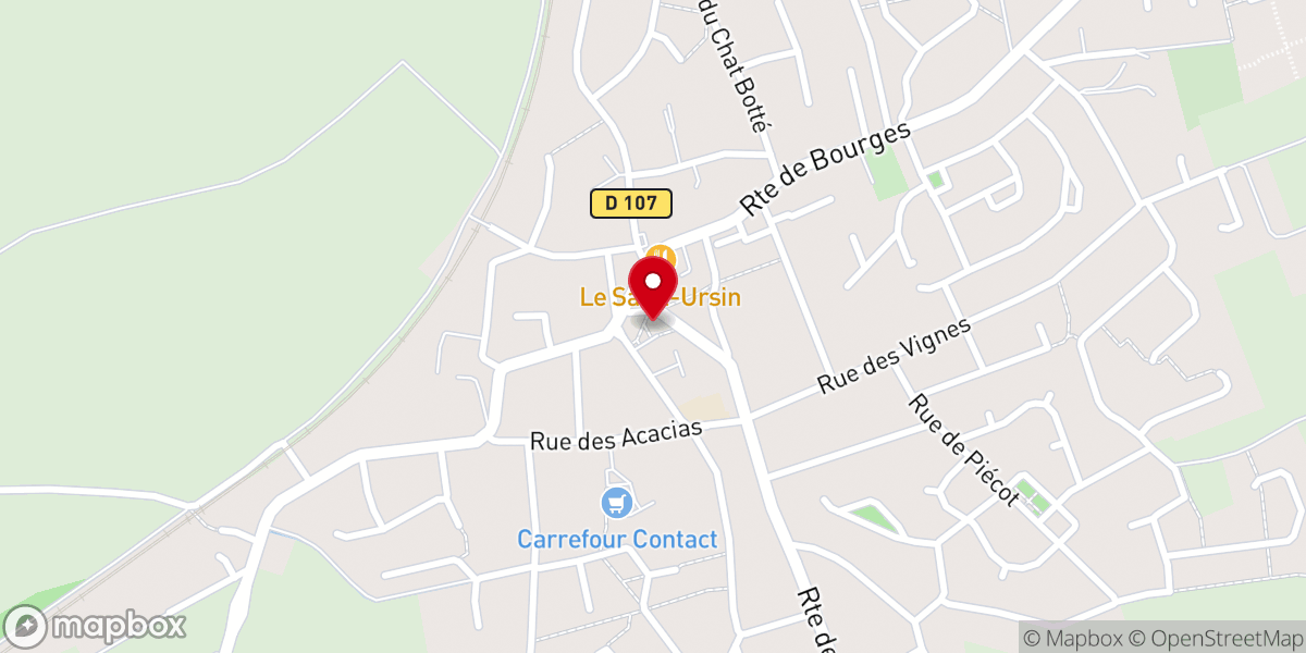 Map showing location of Église Saint-Ursin