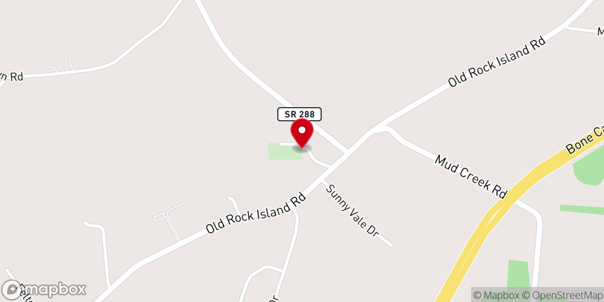 Map showing location of Shiloh Church