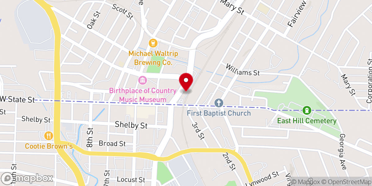 Map showing location of Bristol Train Station