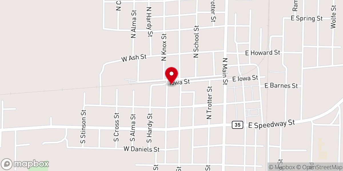 Map showing location of St. Paul Missionary Baptist Church