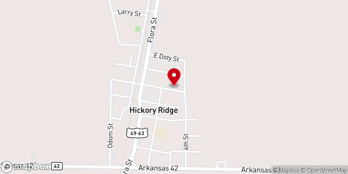 Map showing location of Laurel Street Assembly of God