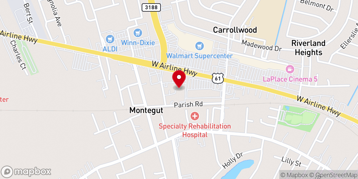 Map showing location of St John Roads & Bridges