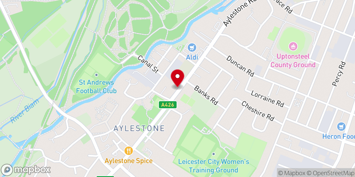 Map showing location of St Edward's Catholic Church