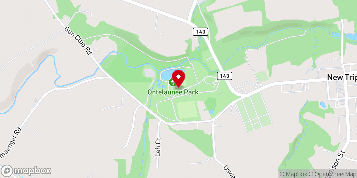 Map showing location of Ontelaunee Park