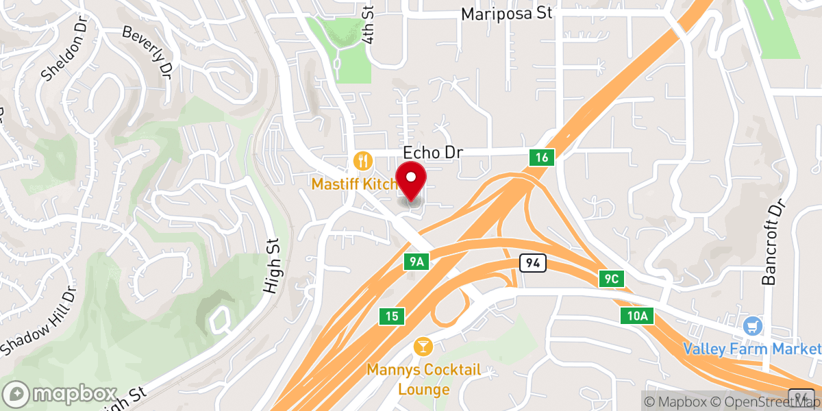 Map showing location of La Mesa Seventh-Day Adventist Community Church