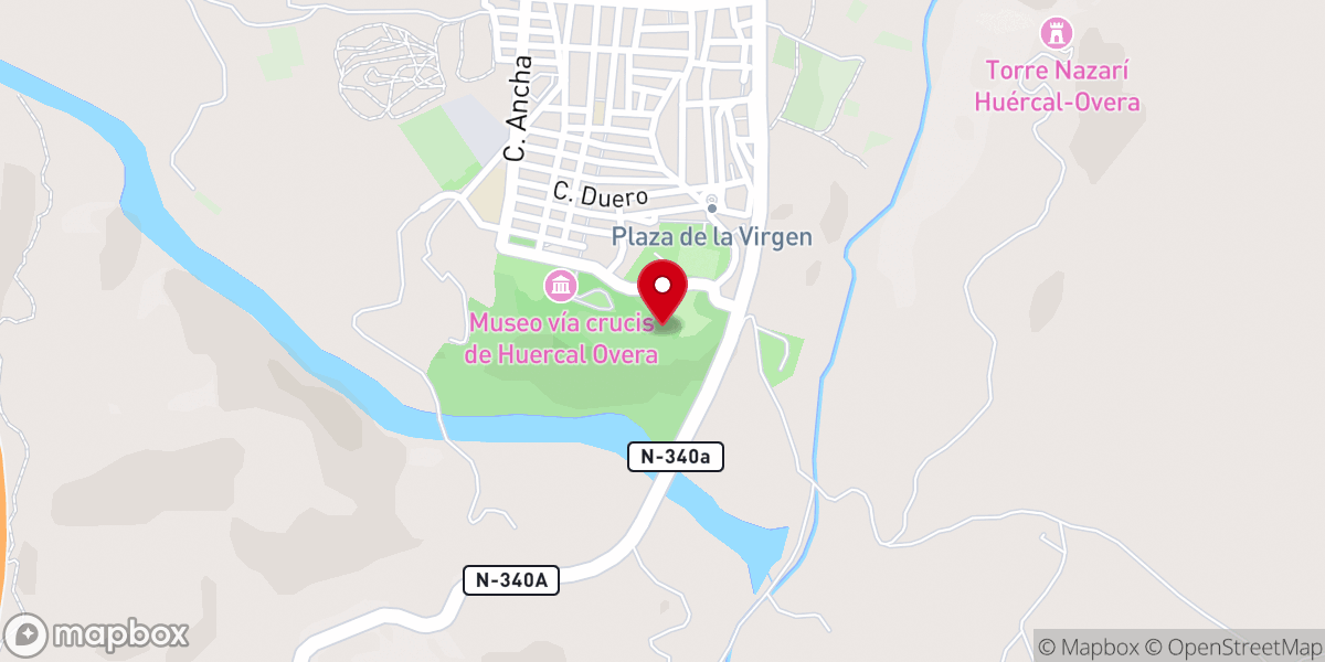 Map showing location of Ermita de la Virgen del Río