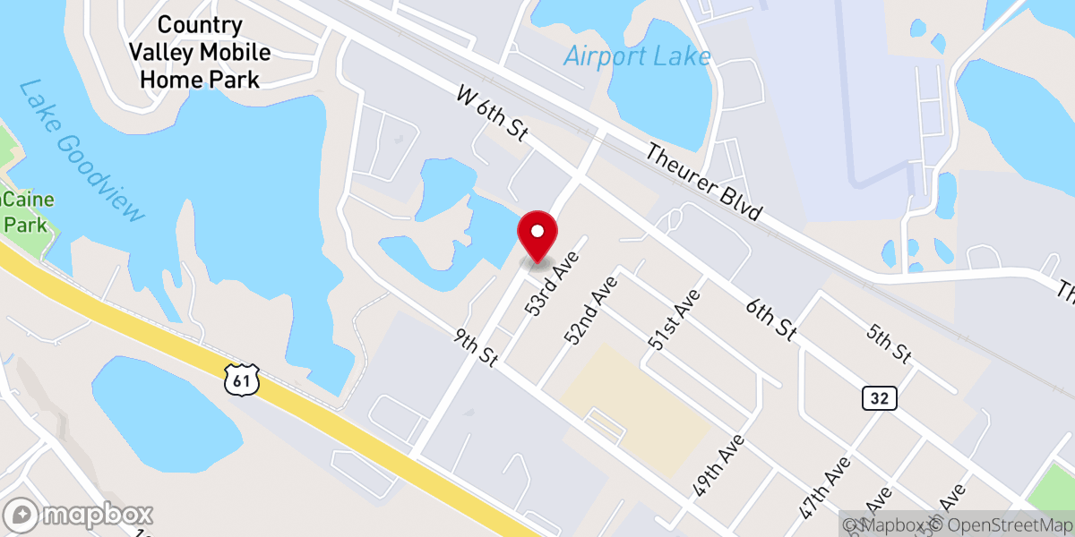 Map showing location of Winona Pentecostal Church