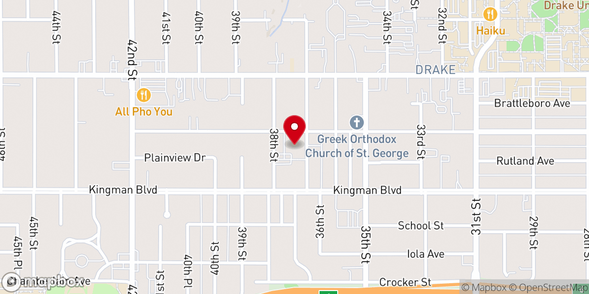 Map showing location of Grace United Methodist Church