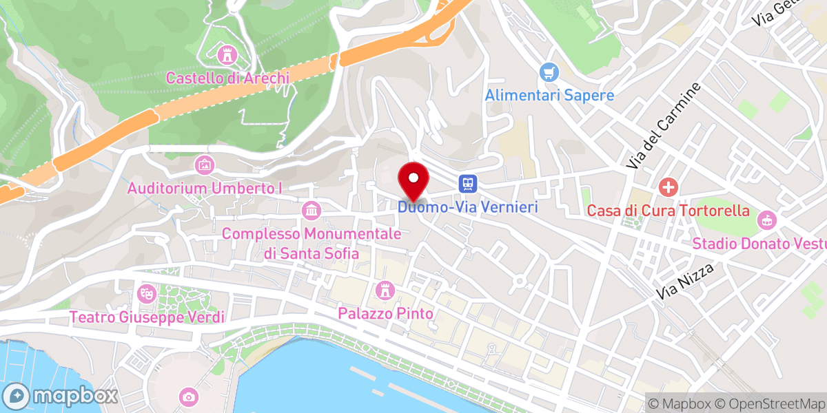 Map showing location of iMorticelli Punto di Comunità - ex chiesa di San Sebastiano del Monte dei Morti