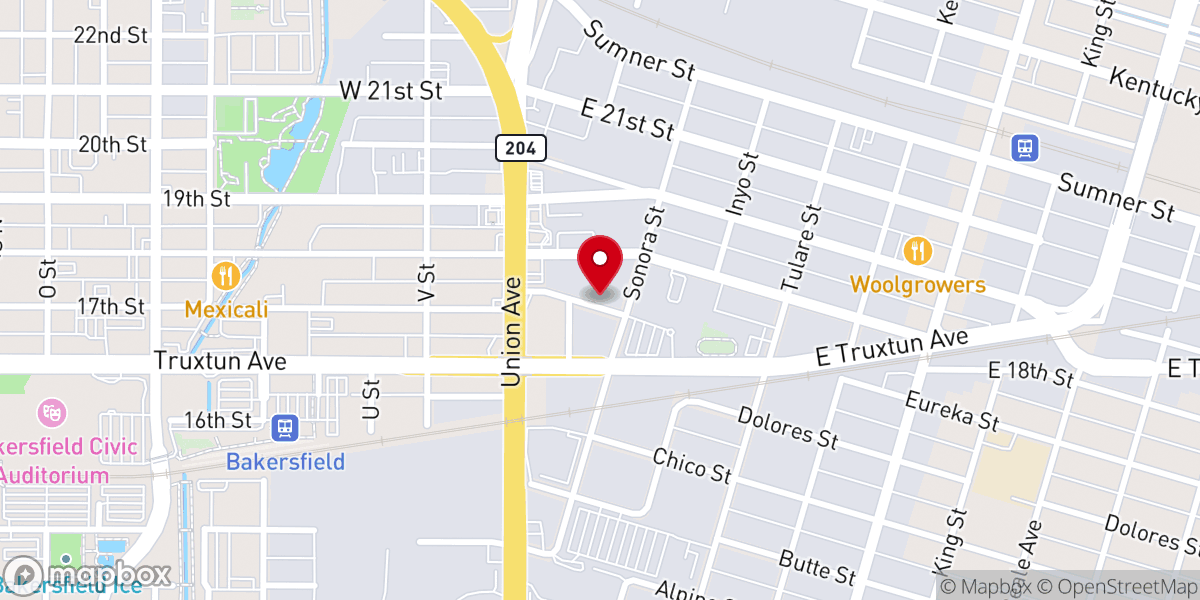 Map showing location of Victory Outreach Bakersfield Bold