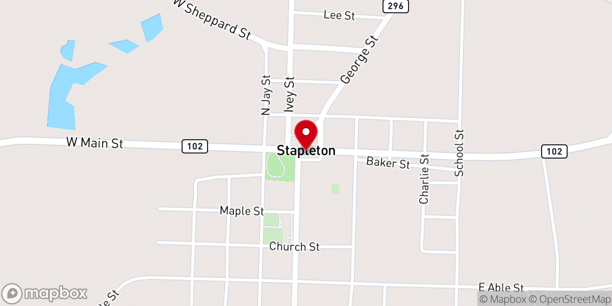 Map showing location of Praise Him Fellowship