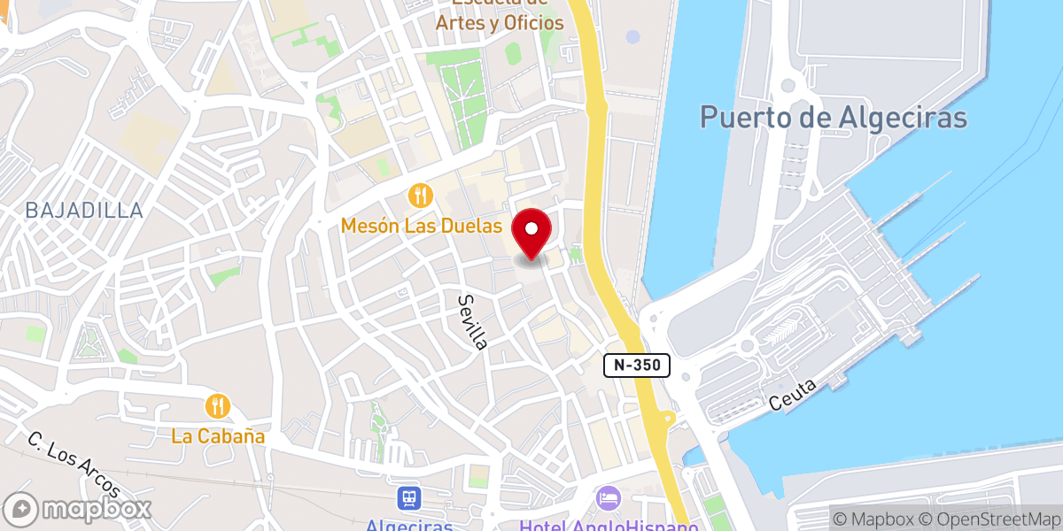 Map showing location of La Plaza Alta