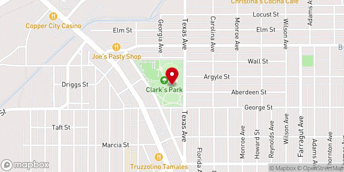 Map showing location of Clark Park