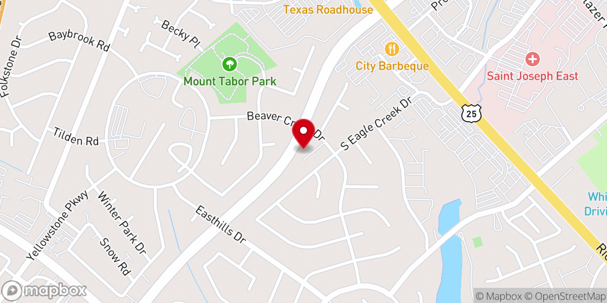 Map showing location of The Mission Church of Lexington