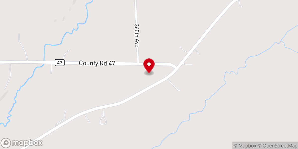 Map showing location of Immanuel Lutheran Church of Hillman