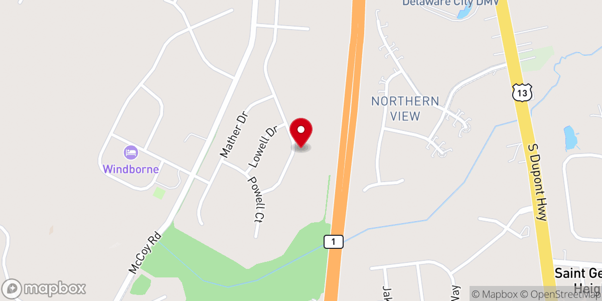 Map showing location of Collins R Dandridge
