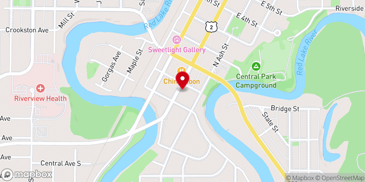 Map showing location of Trinity Lutheran Church