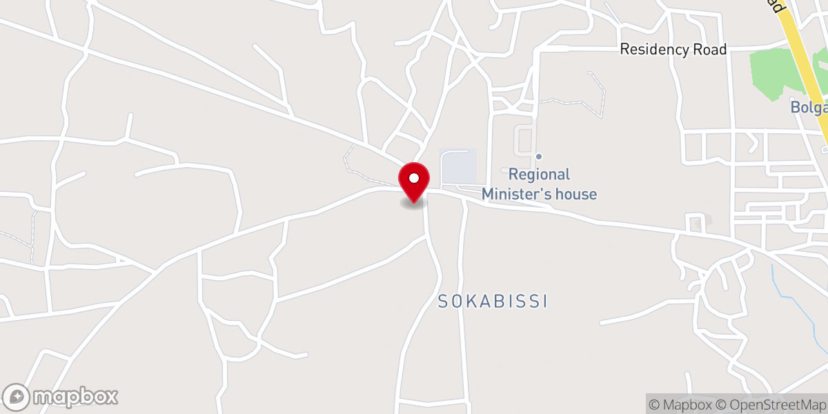 Map showing location of FULLGOSPEL MISSION OF GHANA TANZUI CHURCH