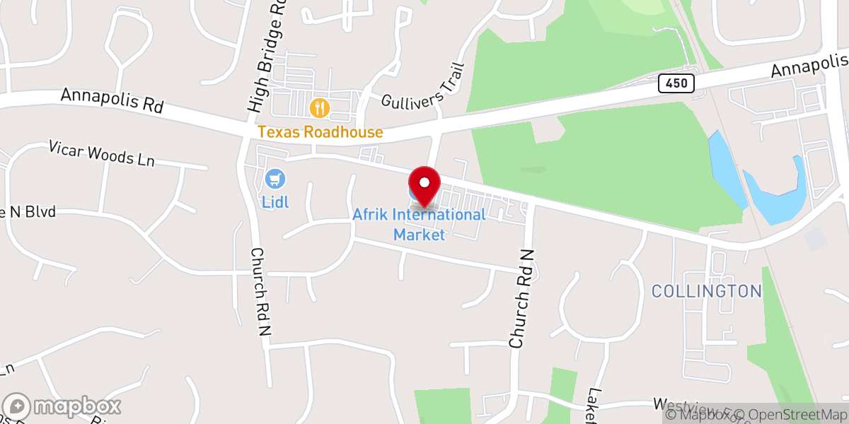 Map showing location of Deeper Life Bible Church