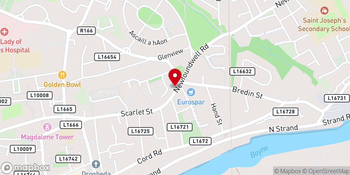 Map showing location of Greenmount House