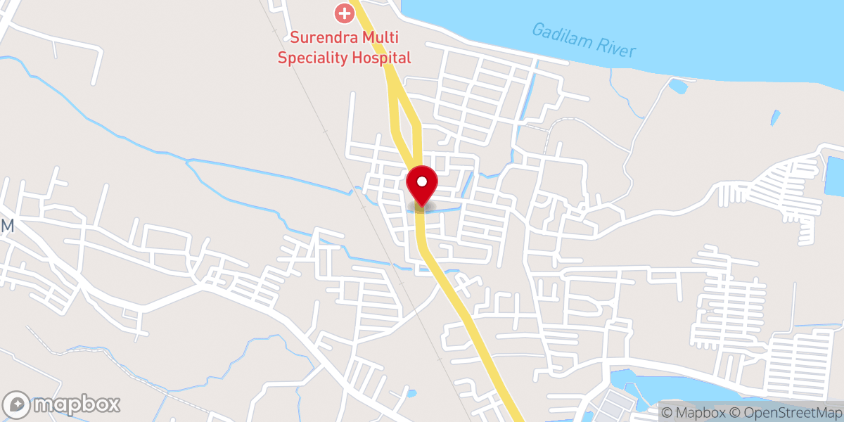 Map showing location of Athumanesar Church Cuddalore