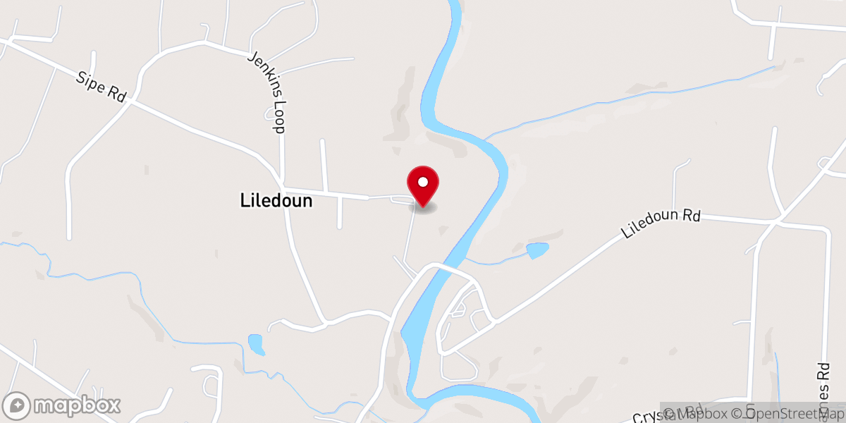Map showing location of Liledoun Baptist Church Fellowship Building