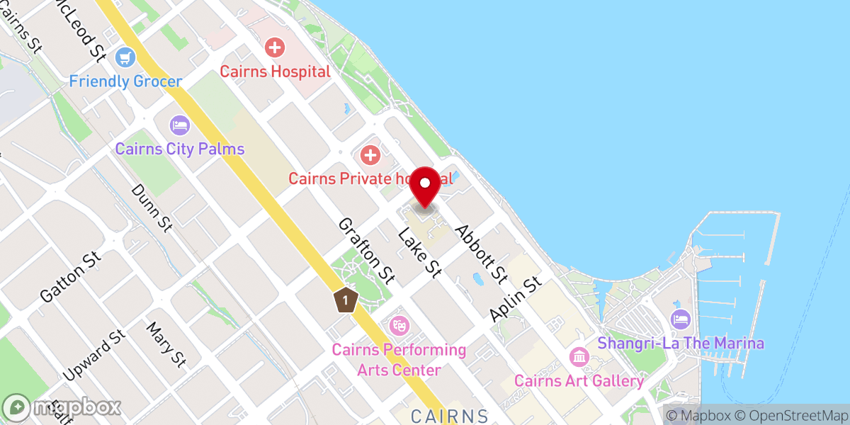Map showing location of Saint Monica's Cathedral