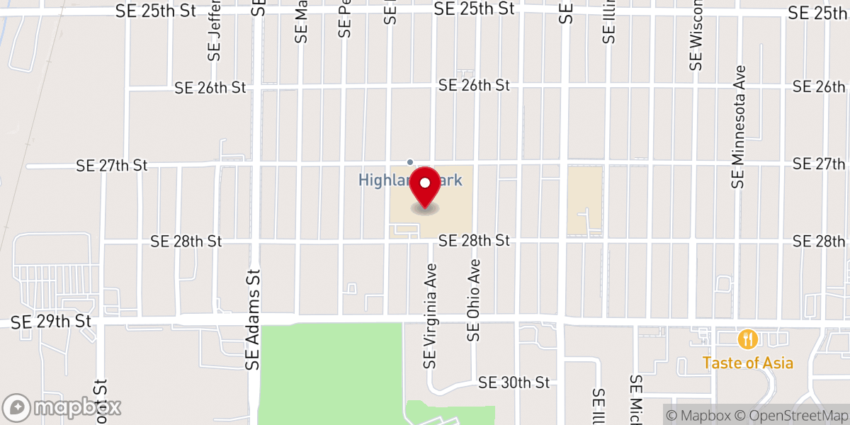 Map showing location of St. Matthew Catholic Church