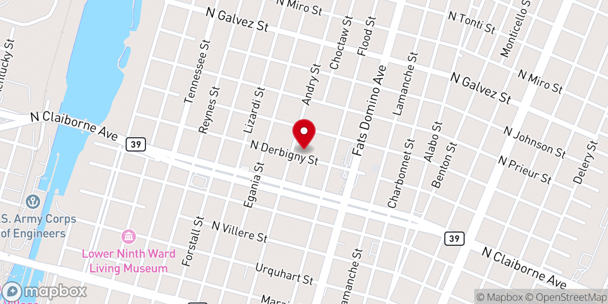Map showing location of Grace Chapel Spiritual Church