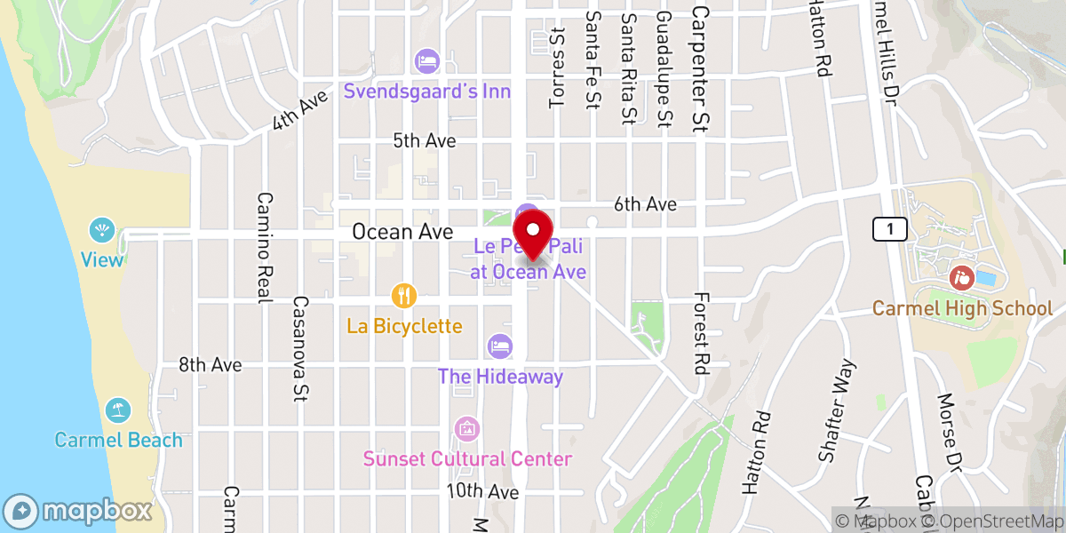Map showing location of Carmel Presbyterian Church