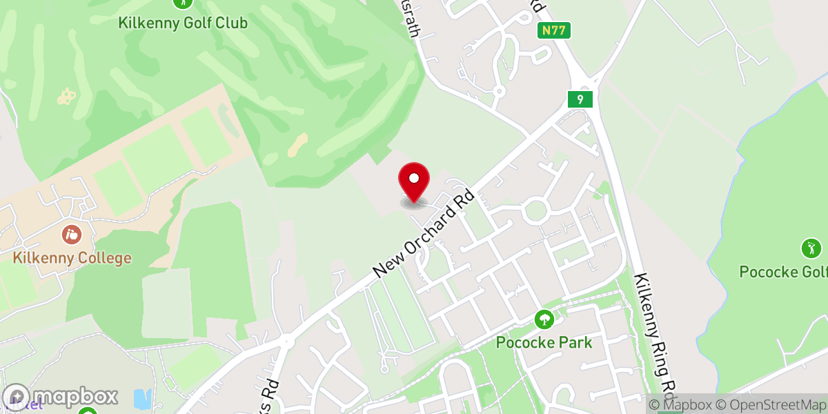 Map showing location of The Orchard House
