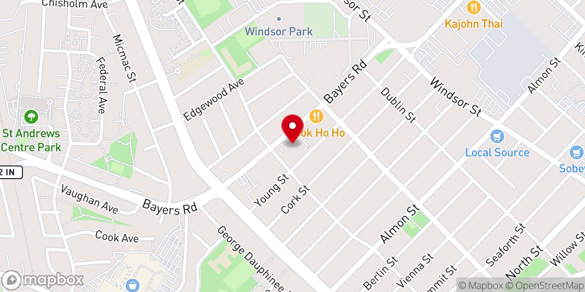 Map showing location of Franciscans of Halifax