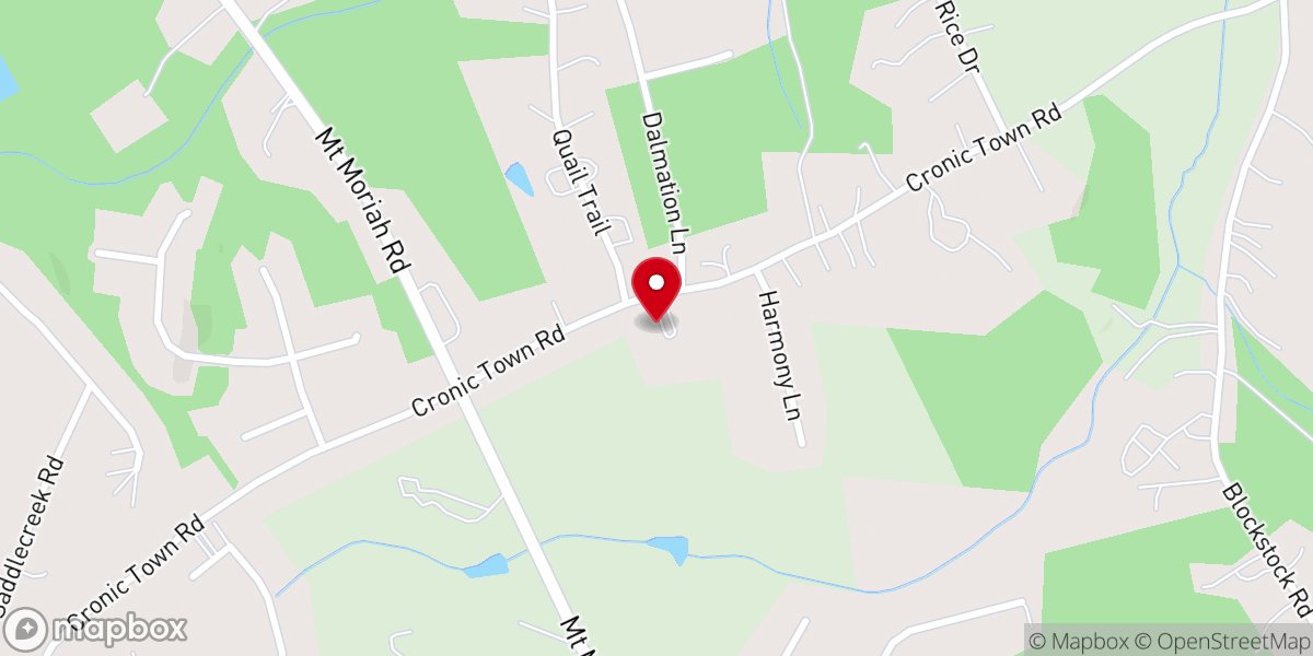 Map showing location of Trinity Baptist Church