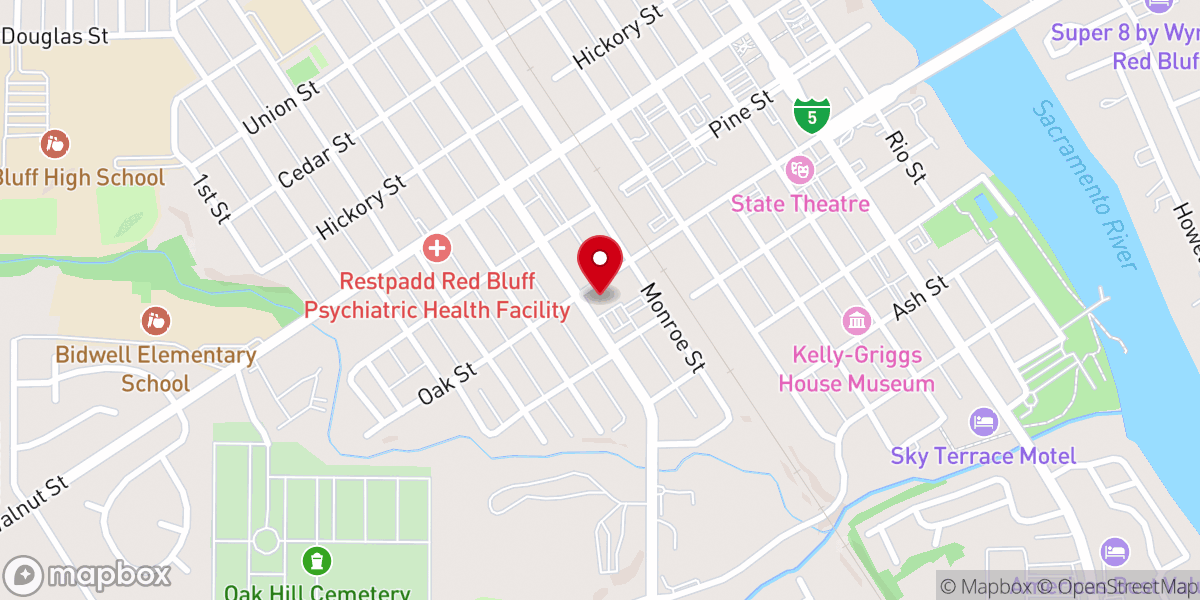 Map showing location of Veterans Memorial Halls